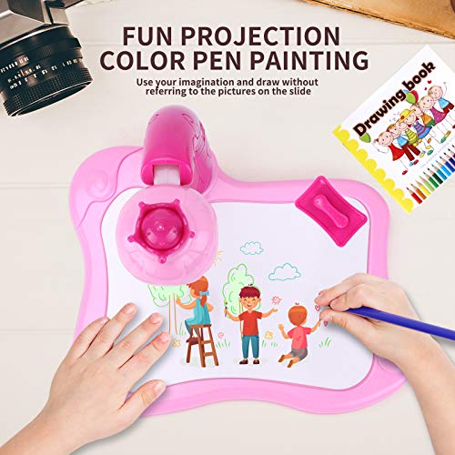 MEIJIABA Trace and Drawing Art Projector Toy for Kids, Slides with Discs for Tracing Lakeshore Learning(Blue)