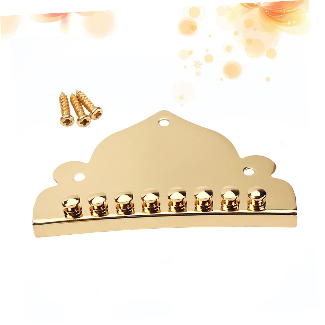 ibasenice 3pièces Mandolin Tailpiece Métal Doré Pour Guitare à Cordes Accessoire Améliorant Style De Votre Mandoline