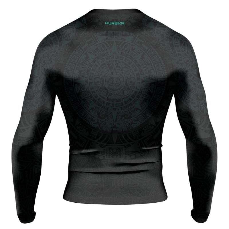 Aztec Performance Rash Guard for Training Grappling Jiu Jitsu – Long Sleeve Training Skins Shirt for MMA BJJ3