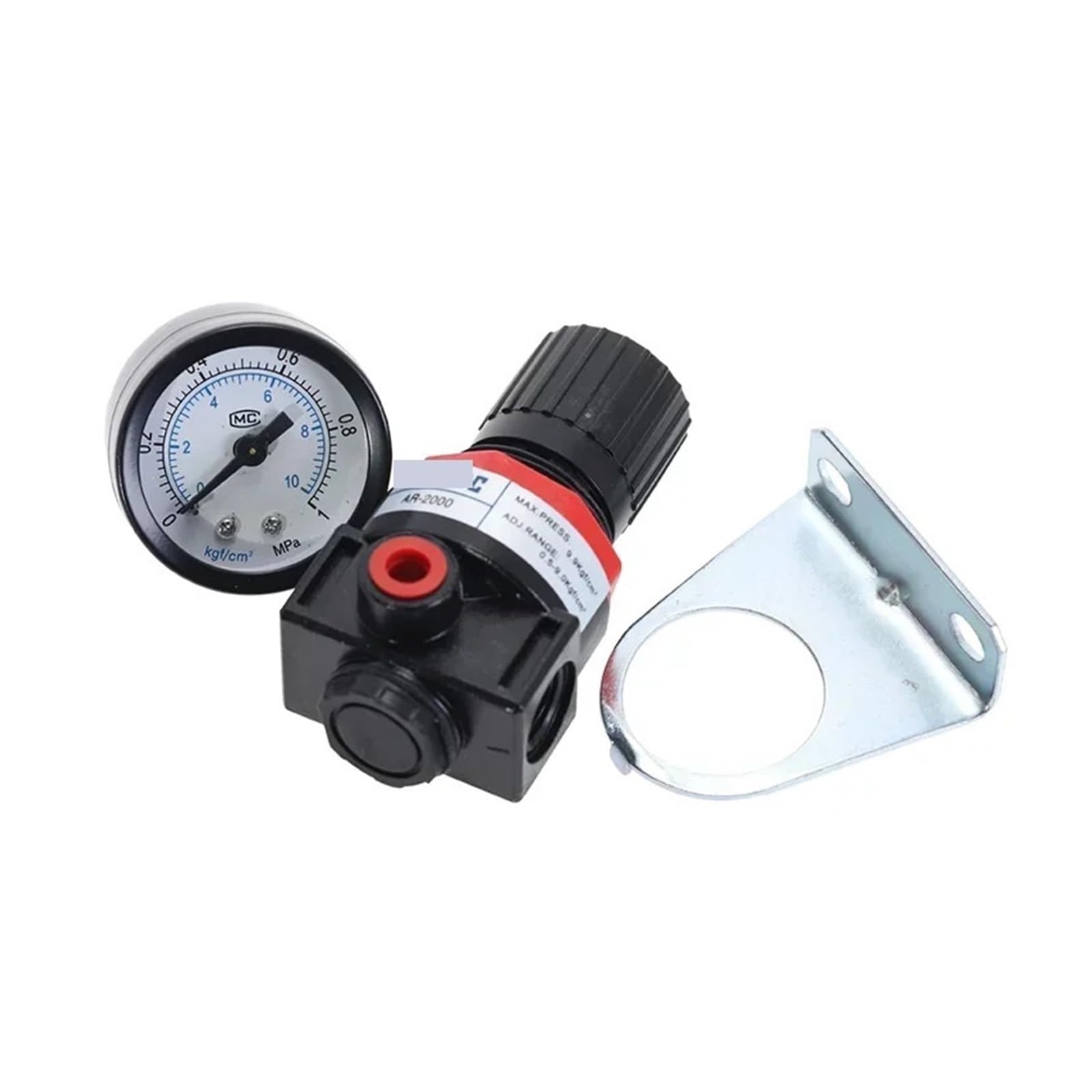 AR2000 1/4" filettatura G 4 mm 6 mm 8 mm 10 mm 12 mm compressore d'aria pneumatico riduttore valvola raccordi connettore (AR2000, 5 pezzi)