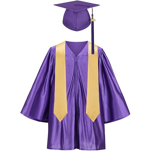 yolsun Kindergarten Graduation Cap and Gown 2024, Preschool Graduation Gown Cap Set with 2024 Tassel