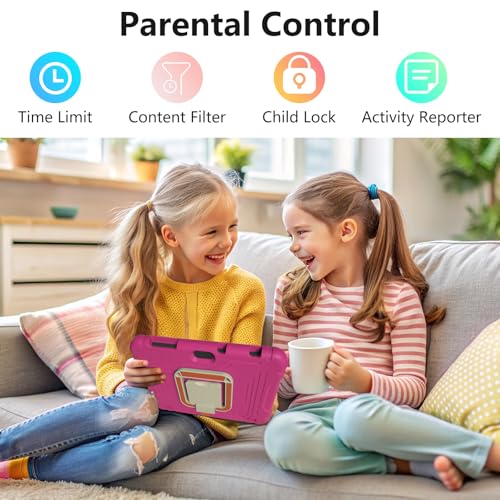 Image of JREN Tablet for Kids｜10 Inch 64GB Android｜Octa-core｜64GB｜WiFi ｜Bluetooth｜Parental Contro l Children Tabletas Rose Pink