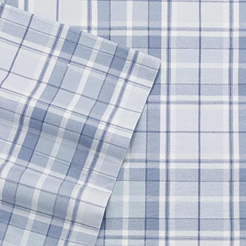 Laura Ashley Cotton Flannel Bedding Set, Mulholland Plaid Blue, Twin - Image 3