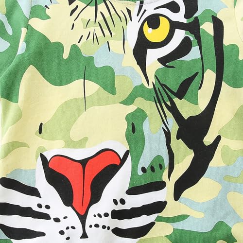 Toddler Boys Long Sleeve Shirts 3D Tiger Sweatshirt Camo Casual Wear4