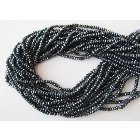 Spinelle noir 3mm pour réparer et confectionner des colliers en pierres véritables