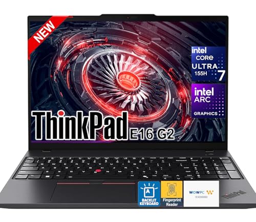 Lenovo ThinkPad E16 Gen 2 16�C���` �r�W�l�X�m�[�g�p�\�R���A������Intel Core Ultra 7 155U AI�v���Z�b�T�[�A32GB DDR5�A2TB SSD�AWUXGA (1920×1200)�A�w��A�o�b�N���C�g�L�[�{