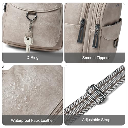 Image of LATMAP 7L Sling Bag for Women Men Crossbody Belt Bag Small Travel Sling Backpack Anti Theft Chest Daypack Purse Faux Leather