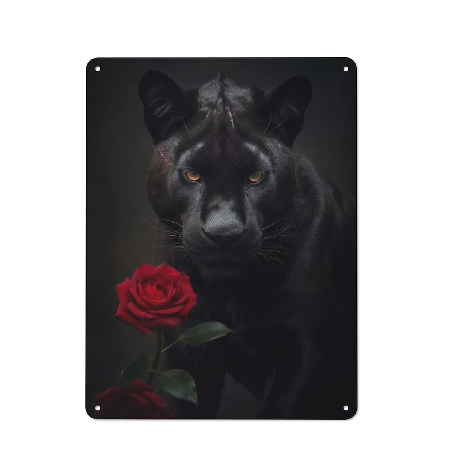 Junmoney Black Panther Scars Tin Wall Plaque 40X30cm With For Café Or Home Bar, New-Space Wall Decor For Hospitality Decor Collectors