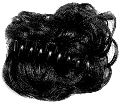 QUIFF 1Pcs Synthetic Nylon Messy Curly Hair Claw/Clutcher Bun Hair Extension for Women