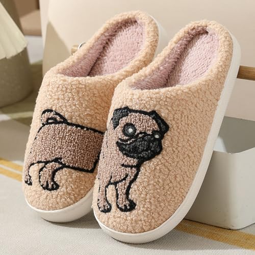 Slippers for Women 2025,Women's Cute Dog Slipper Fuzzy Memory Foam Kawaii Cartoon Animal Slippers Winter Warm Fluffy Shoes2