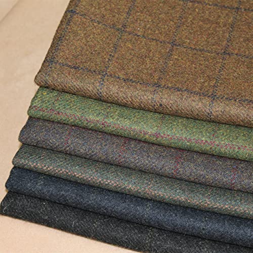 Vintage Classic Wool Blend Men's Plaid Checked Tweed Slim Fit Party Wedding Tuxedo 3 Piece Suits3