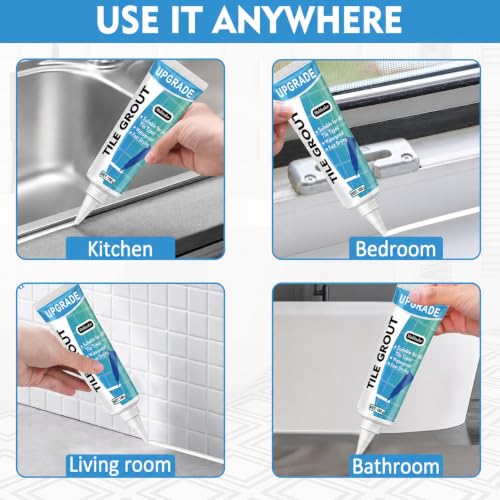 Kit de Reparación de Lechada para Baldosas, Pack de 2 Pintura para Lechada para Baño, Ducha, Cocina, Piso miniatura 3