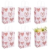 Sacs cadeaux en papier:les sacs fourre-tout en forme de cœur sont fabriqués à partir de papier, poids léger, durable, facile à .
