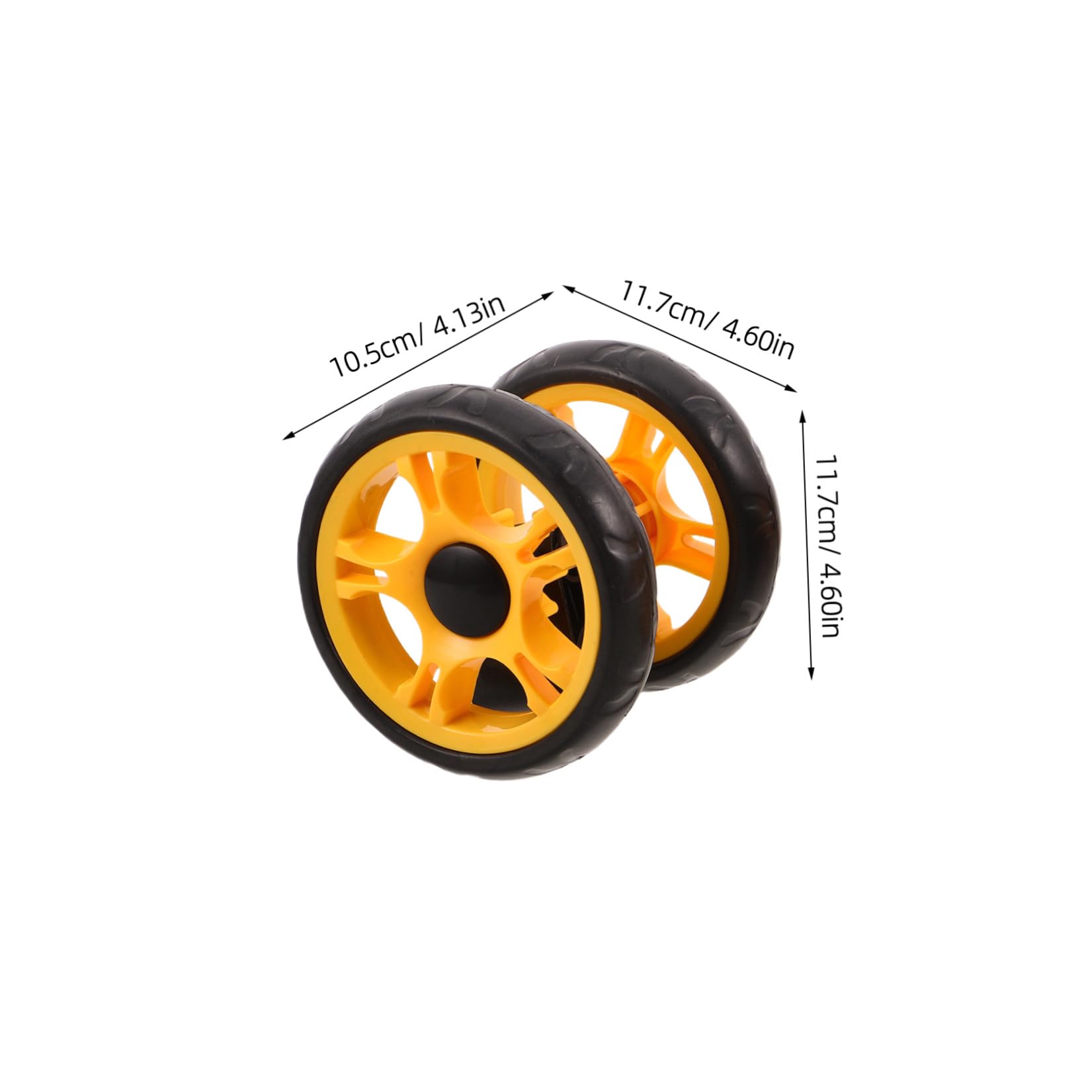 4 Piezas Rueda Giratoria y Ofrece Flexibilidad 360 de Plástico para Cochecito Infantil Negro con Freno, 12 Cm, Reduce y Carrito de