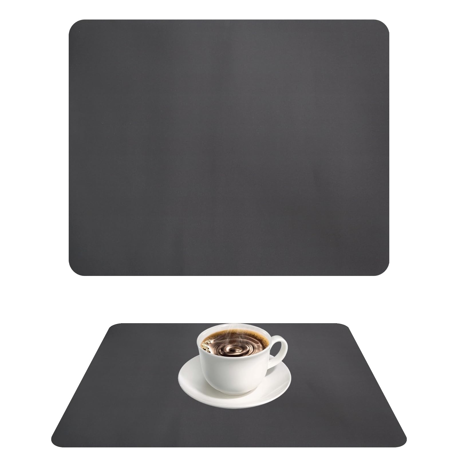 Abtropfmatte für Spüle, 40x50cm Geschirr Abtropfmatte, Saugfähige Unterlage für Kaffeemaschine, Schnelltrocknend, Rutschfest, Waschbare Trockenmatte für Küche (Dunkelgrau, 40*50CM)