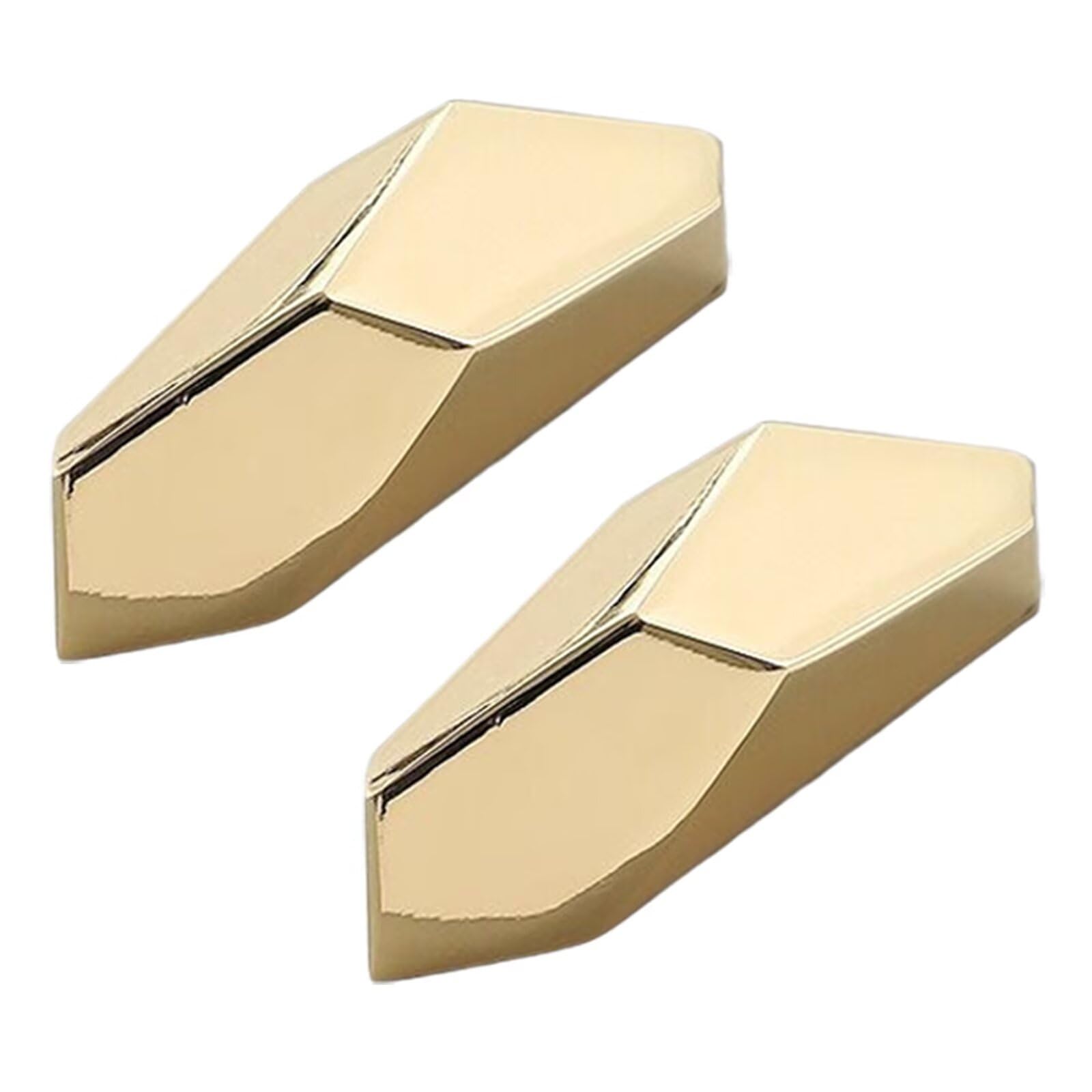 TYYCKJ 2 Packs Cabinet Drawer Pull Wardrobe Handle Zinc Alloy Door Knobs, Golden Handles for Kitchen Cabinets Bedroom Bathroom Cupboard Handle Metal Dresser Knob, Hole Distance 32mm
