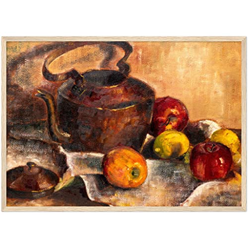 Art mural aliments boissons pommes mélangées cadre blanc - 2