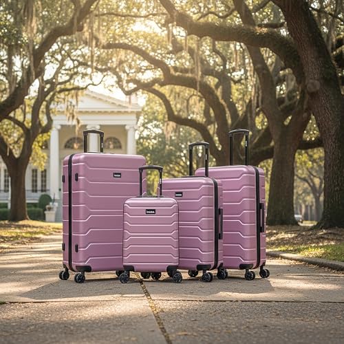 Image of InUSA TREND Luggage with Spinner Wheels | Durable Lightweight Hardside Suitcase, Travel Sets with Handle and Trolley | (20in, 24in, 28in, 32in) 4 Piece Set | Rose Gold