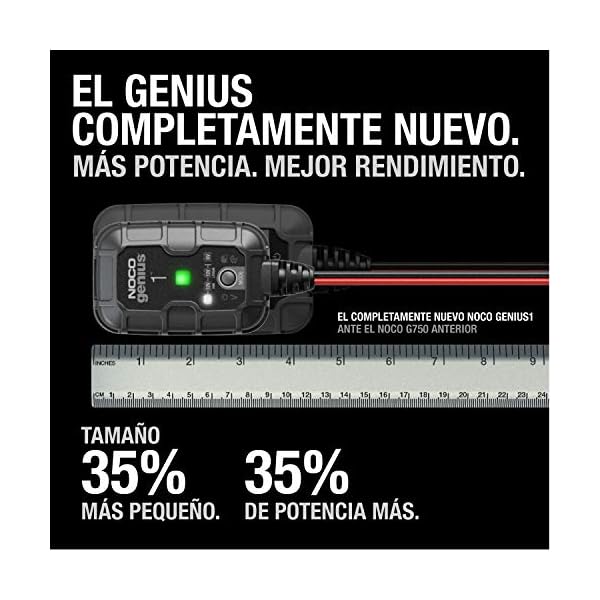 NOCO GENIUS1EU, 1A Cargador de Batería Automático Inteligente Portátil de 6V y 12V - Imagen 3