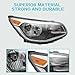 JZPARTFIT Headlight Assembly Halogen Compatible with Kia Soul 2014-2019 Headlamp W/O Bulbs Right Passenger/Left Driver Side Chrome Housing 92101B2270 92102B2270 KI2502167 KI2503167 (Left Side)