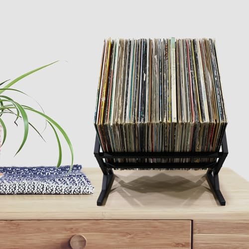 Vinyl Record Storage Holder Album Metal Record Stand Desktop Display Stand Easy to Assemble Album and LP Storage Organizer (Style-A) - Image 4