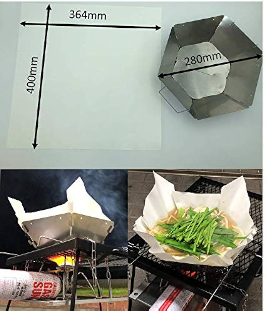 【新品激安】36個セット ステンレス鍋 クッカー 折り畳み Amazon.co.jp: CGK わしの鍋 ステンレス 折り畳み 紙鍋 クッカー