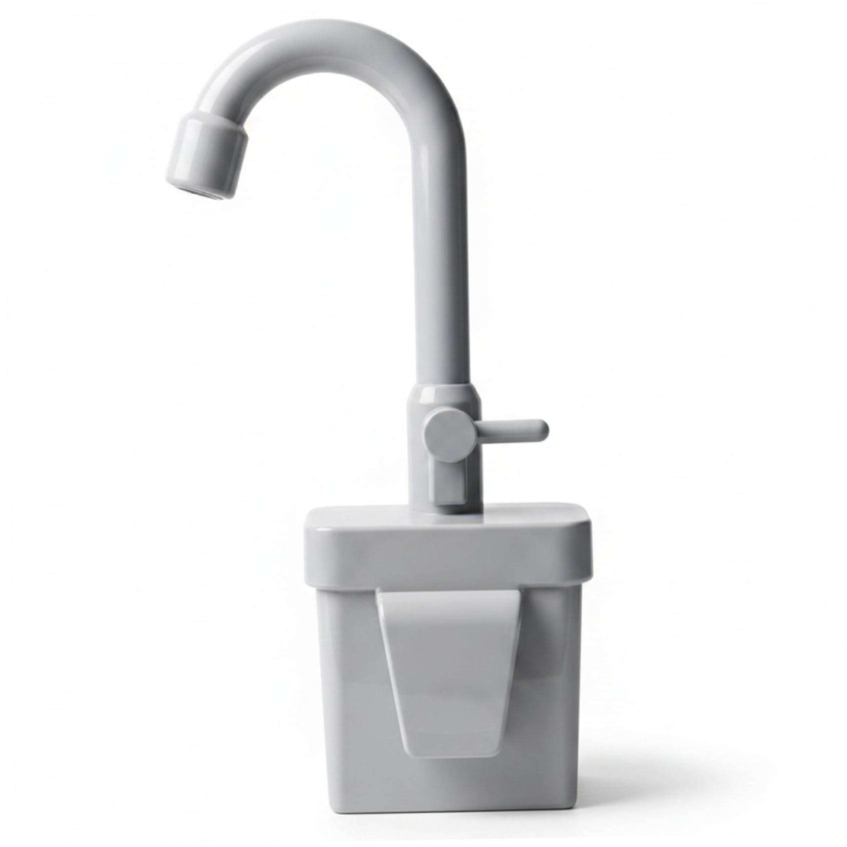 Ameble Gray Electric Water Dispenser Mud Kitchen, Play Sink Faucet with Circulating Water for Toddler Pretend Kitchen Dishwashing & Washing Games