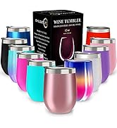 CHILLOUT LIFE 12 oz Stainless Steel Tumbler with Lid & Gift Box | Wine Tumbler Double Wall Vacuum...
