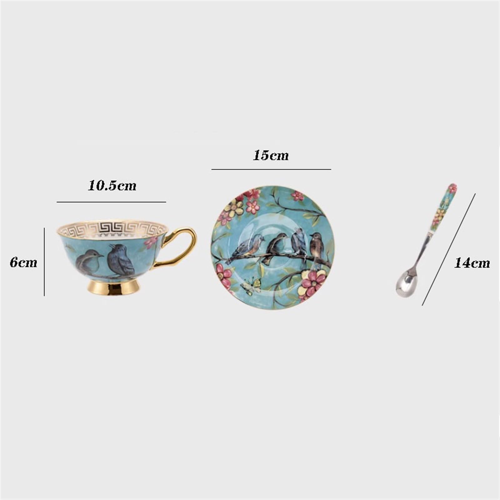 Tasse Tasses Ensemble de tasses et soucoupes haute couleur en céramique, tasse à thé britannique rétro exquise, service, café européennes