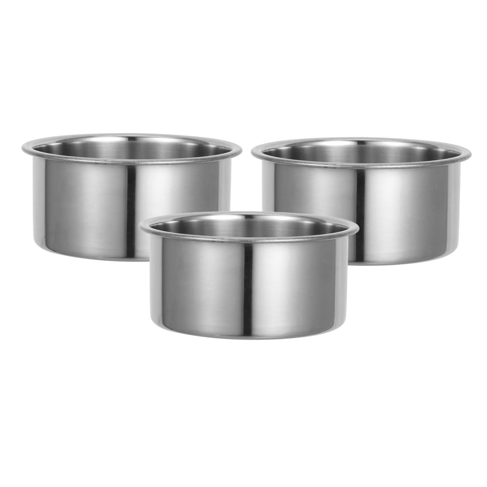 Alasum Teglia per Torta Rotonda Mini 3 Pezzi in Acciaio Inox Argento