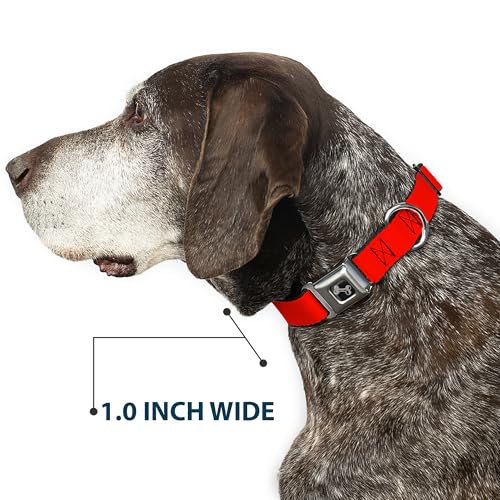 Collier de chien rouge en nylon réglable Buckle Down os Large Medium - 7