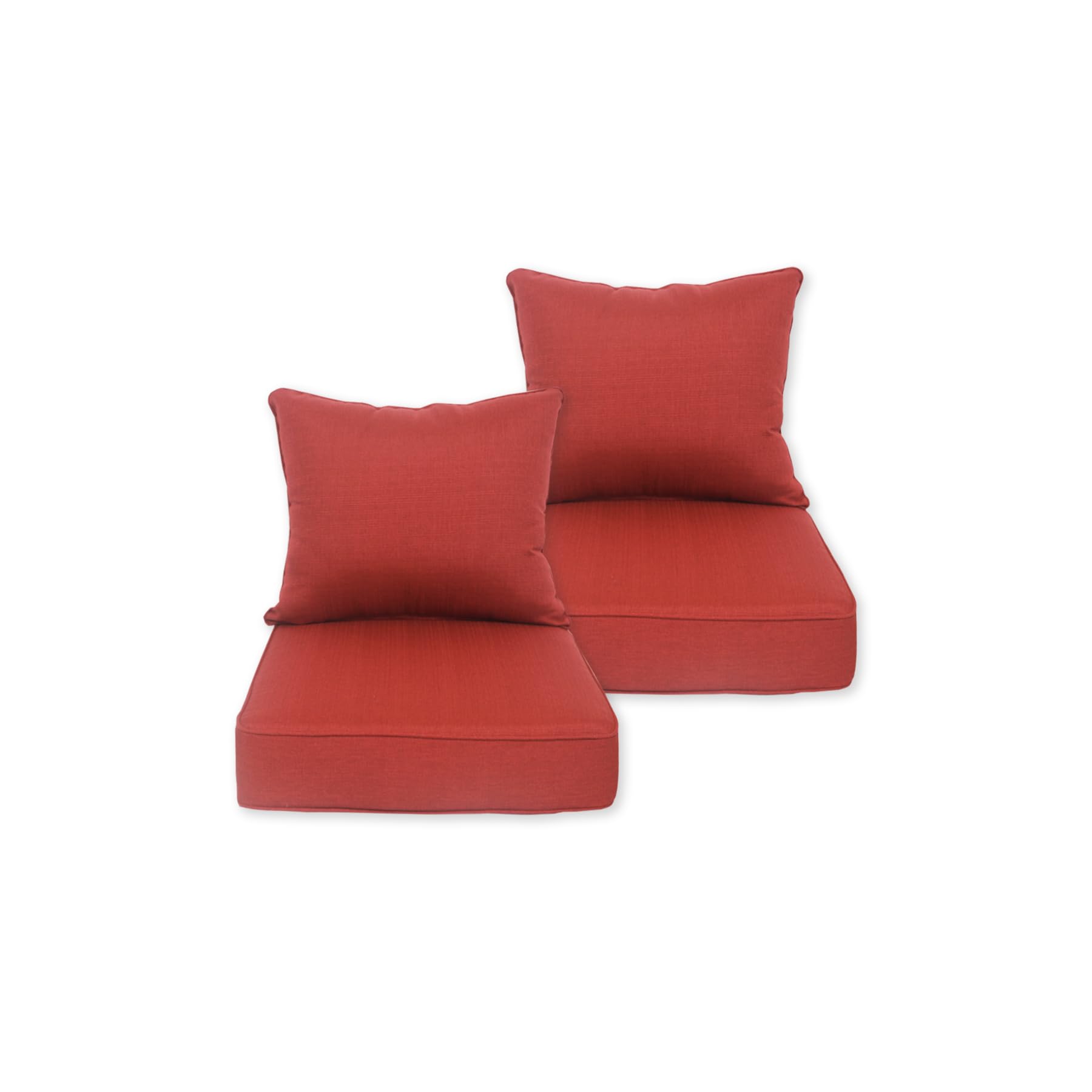 Sunshine Outdoor Red Outdoor Deep Seat Patio Cushions 22x24 inch Patio