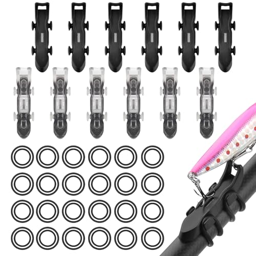 Wshxjzyay 12 Pack Lure Magnetic Automatic Hooker, Sand Spike Rod Holder, Hook Holders for Fishing Rods, Magnetic Fishing Hook Keeper