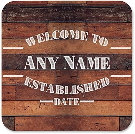 Personalised Bar Runner Mat, Matching Bottle Opener & 12 x Beer Mats Gift Set - Beer Gifts Home Bar Accessories for Pub Bars Man Cave Him Her - BRS-A1273 - ADD YOUR TEXT