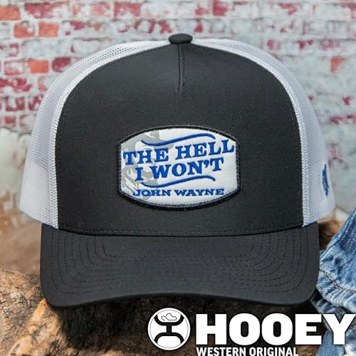Image of HOOEY John Wayne Trucker Hat - Adjustable Snapback, Breathable Mesh Baseball Cap