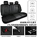 ILMO Leather Seat Cover for Jeep Wrangler JK JL 4 Door 2007-2026 Unlimited X Rubicon 392 Sahara Willys Sport High Altitude, Compatible Airbag Car Seat Cover (Classic Black, 5 Full Seat)