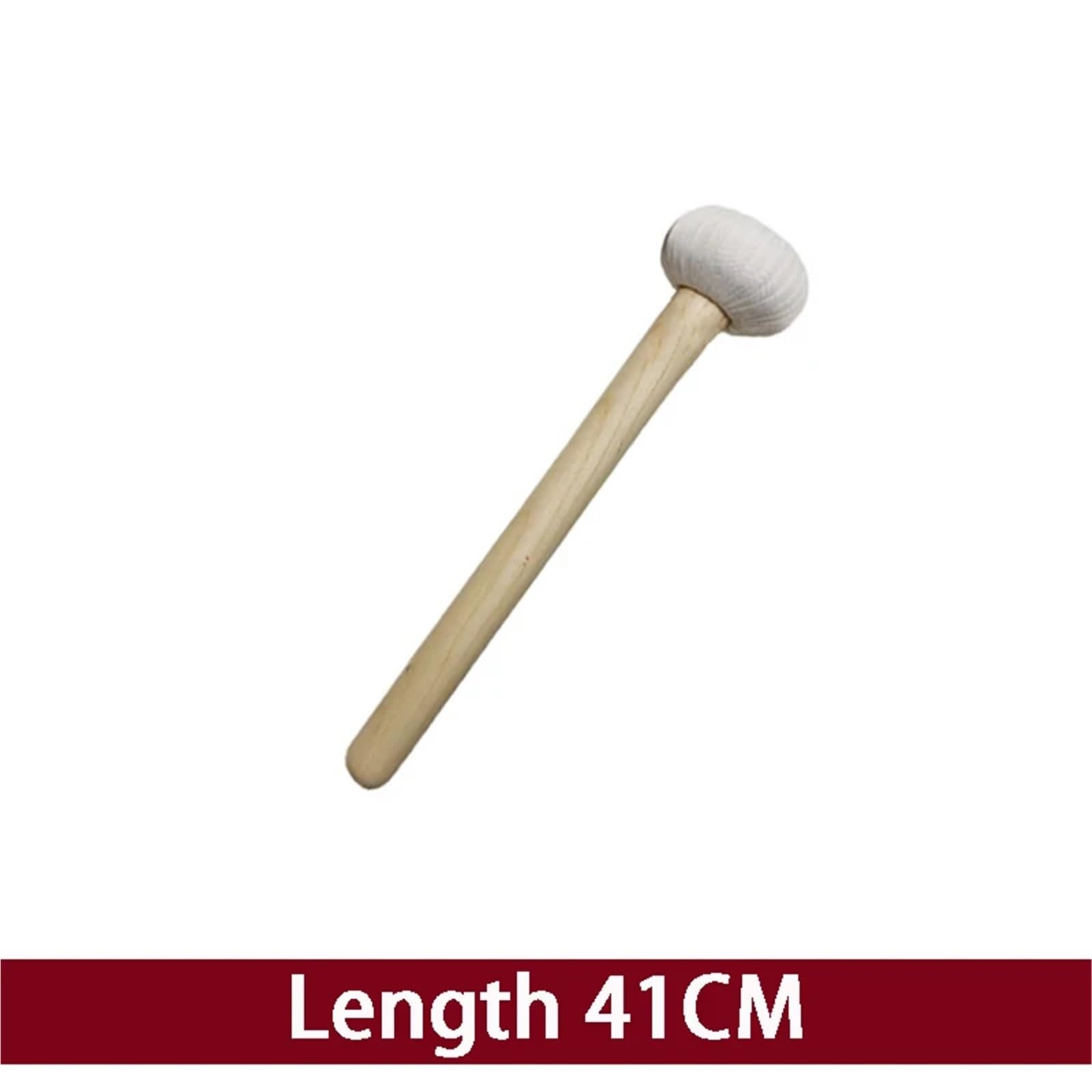 1 paire de maillets cymbale en nylon, fait à la main, manche bois massif, maillet rond for jeu percussion professionnel Pour Instrument À Percussion(41CM)