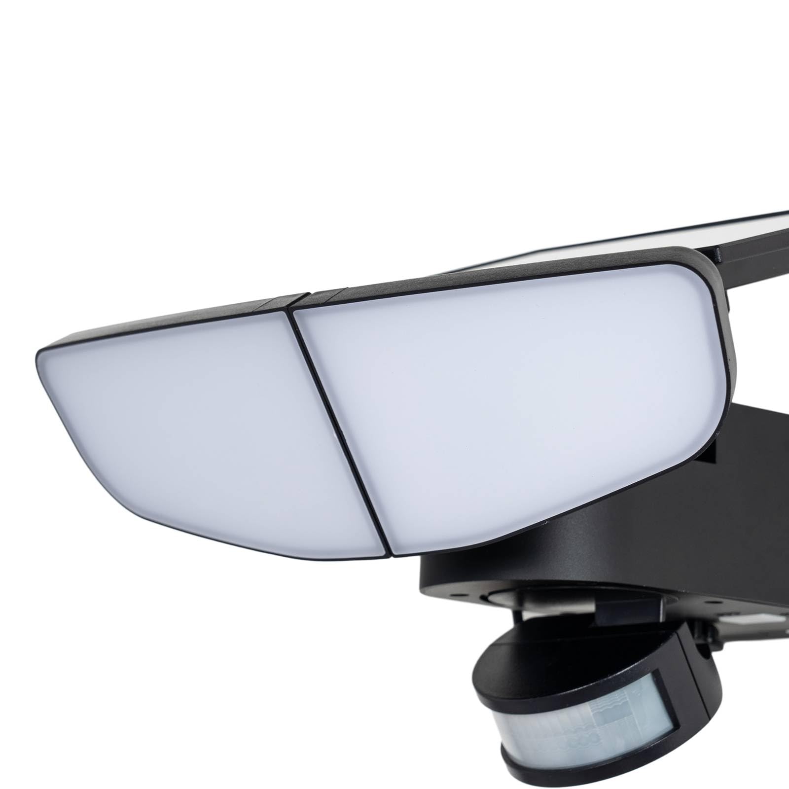 Lindby LED Applique Murale Solaire Naelin à intensité variable (Moderne) en Noir (à 2 lampes,), Lampe Borne Lumineuse Exterieur Eclairage