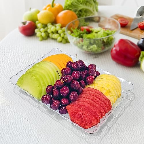 6-Pack-Clear-Plastic-Serving-Trays-for-Party-9-x-13-Inch-Heavy-Duty-Plastic-Trays-for-Food-Rectangular-Party-Serving-Trays-and-Platters-Clear-Disposable-Trays