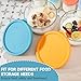 2 Packs Silicone Replacement Bowl Lids for Ultimate 1-Quart Glass Yogurt Containers, Reusable Yogurt Bowl Covers, Dishwasher Freezer Microwave Safe (Glass NOT Included)