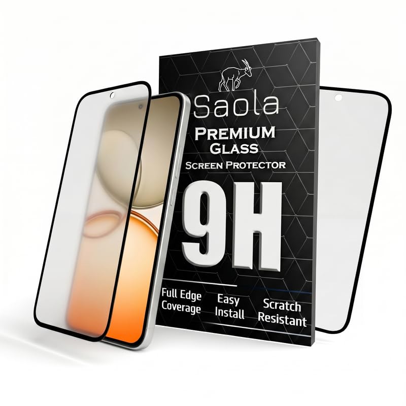 Image of Saola Anti-Glare Matte Screen Protector for Realme NARZO 90 5g | Smooth Touch Finish, 9H Strength Glass, Full Coverage, Bubble-Free Installation Kit | Quick & Easy Application | Pack of 1