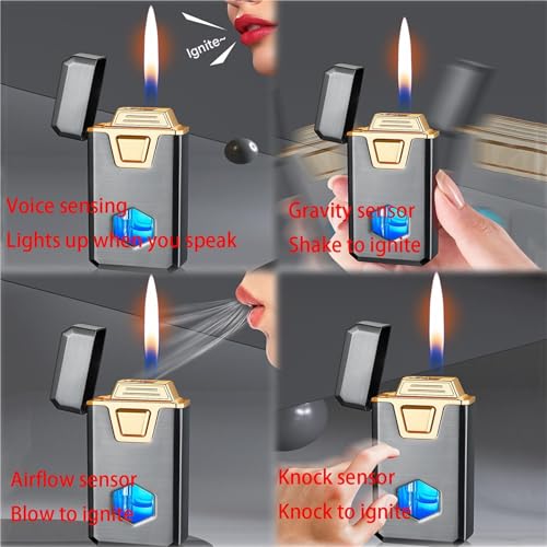 Encendedor recargable de doble llama ideal como regalo para hombres 4