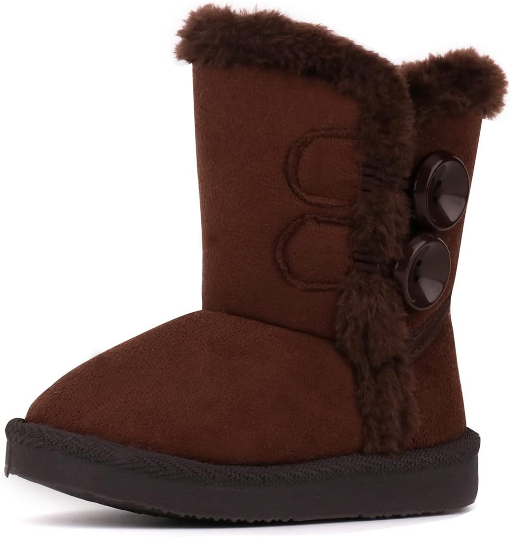Femizee Girls Boys Warm Winter Boots Kids Outdoor Snow Boots(Toddler/Little Kid)