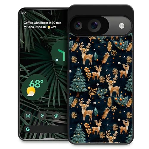 TAMEFOX Compatible with Google Pixel 10 Pro XL Case,Slim Soft Shockproof TPU Women Girls Boys Protective Cover Case for Google Pixel 10 Pro XL-Christmas Tree and Deer