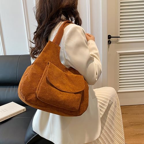 Bolso Tote de Pana para Mujer con Compartimentos miniatura 2