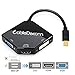Produktbild CableDeconn The Cobra Appearance Multifunktions-Adapter Thunderbolt Mini DisplayPort DP auf HDMI VGA DVI für MacBook Suface Pro Air Schwarz
