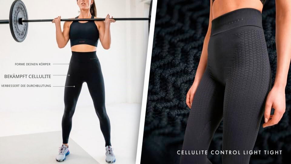 FALKE Damen Hose Cellulite Control Light W Ti Funktionsmaterial feuchtigkeitsregulierend 1 Stück, Schwarz Black 3000, M – Ansicht 4