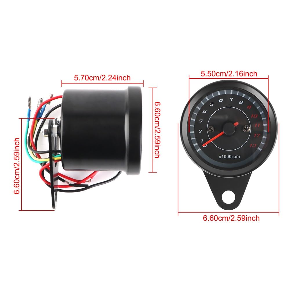 Con Velocímetro Universal Para Motocicletas Maquinaria Ligera