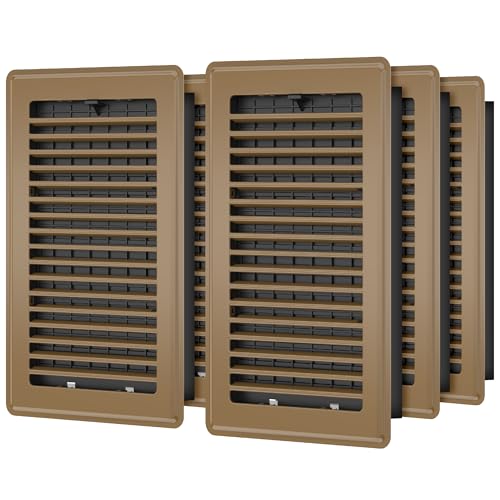 Floor Register 6x10 6 Pack Floor Vent Covers for Home Floor Heavy Duty Steel Walkable Floor Vents Air Vent Covers 10x6 for Sidewall and Floor