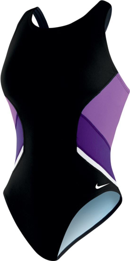 NIKE SWIM Poly Team Splice Fast Back Tank,Grape Ice (554),24